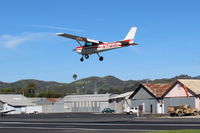 N714HH @ SZP - 1977 Cessna 150M, Continental O-200-100 Hp, on final Rwy 22 - by Doug Robertson