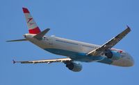 OE-LBE @ LOWI - Austrian Airlines A321 with old livery taking off from LOWI - by Paul H