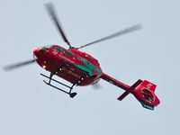 G-WENU @ EGFH - Wales Air Ambulance's newest helicopter (Helimed 57) based at Dafen, Llanelli since late March/early April 2017 seen making a practice aproach to Runway 22 at Swansea Airport. - by Roger Winser