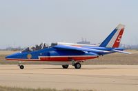 E166 @ LFMI - Dassault-Dornier Alpha Jet E (F-UHRW), Atos 5 of Patrouille de France 2016, Taxiing to holding point, Istres-Le Tubé Air Base 125 (LFMI-QIE) open day 2016 - by Yves-Q