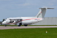 EI-RJZ @ EGSH - On the end of runway 27, and about to depart from Norwich. - by Graham Reeve