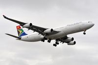 ZS-SXH @ EGLL - South African A343 arriving in LHR - by FerryPNL