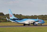 OO-TUV @ LFRB - Boeing 737-86J, Taxiing to boarding ramp, Brest-Bretagne Airport (LFRB-BES) - by Yves-Q
