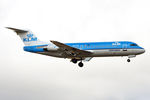 PH-KZK @ EGNT - Fokker 70 (F-28-0070) on approach to 07 at Newcastle Airport UK. August 26th 2010. - by Malcolm Clarke