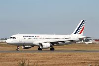 F-HBNK @ LFBD - Airbus A320-214, Taxiing to holding point rwy 05, Bordeaux Mérignac airport (LFBD-BOD) - by Yves-Q