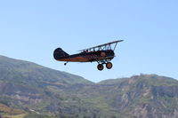 N472N @ SZP - 1929 Travel Air D-4-D, Lycoming R680E3B 260 Hp 9 cylinder radial, takeoff climb Rwy 22 - by Doug Robertson