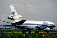 N1035F @ EHAM - Air Florida DC-10-30CF landing at Schiphol airport, the Netherlands, 1981. This DC-10 was leased from Seaboard World Airlines - by Van Propeller