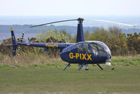G-PIXX @ X5SB - Robinson R44 II, Sutton Bank, North Yorkshire. April 26th 2009. - by Malcolm Clarke