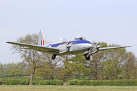 G-DHDV @ EGKH - Devon C.2, Headcorn Based, previously VP981 RAF Transport Command, seen departing runway 10. - by Derek Flewin