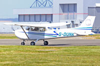 G-DUNK @ EGFF - Skyhawk, Devon & Somerset Flight Training Ltd Dunkeswell devon based, previously OY-BUL, PH-TWS, N90SA, seen parking up. - by Derek Flewin