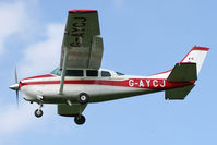 G-AYCJ @ EGBR - Cessna TP206D Turbo Super Skylane at Breighton Airfield's April Fools Fly-In. April 1st 2012. - by Malcolm Clarke