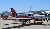 N825AD @ CMA - 2008 PIPER PA-46R 350T MALIBU MATRIX M600, Lycoming TIO-540-AE2A 350 Hp, RADAR antenna radome on right wing, at AOPA FLY-IN - by Doug Robertson