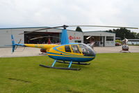 OE-XDT @ EGTB - Robinson R44 Clipper II at Wycombe Air Park. - by moxy