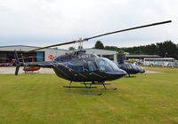 G-NEWZ @ EGTB - Bell 206B JetRanger III at Wycombe Air Park. Ex G-GBVZ - by moxy