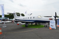 G-RABB @ EGTB - Pilatus PC-12/47E at AeroExpo 2017, Wycombe Air Park. - by moxy