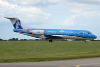 PH-KZU @ EGSH - Just landed at Norwich with Thank you Fokker logo. - by Graham Reeve