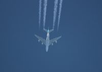 HL7627 - Korean A380 overflying my mom's house in Michigan from ICN to JFK at 36,000 ft - by Florida Metal
