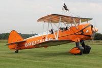 SE-BOG @ X5FB - Boeing N2S-3 Kaydet (B75N1) at Fishburn Airfield. July 26th 2014. - by Malcolm Clarke