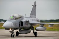 9820 @ LFRJ - Saab JAS-39D Gripen, Taxiing to flight-line, Landivisiau Naval Air Base (LFRJ) Tiger Meet 2017 - by Yves-Q
