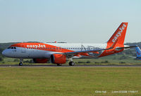 G-UZHA @ EGGW - easyJets 1st A320NEO on its 1st commercial flight - by Chris Hall
