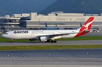 VH-QPD @ VHHH - Qantas A333 taxying in. - by FerryPNL