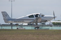 N250CK @ EGJB - About to touch down on 27 at Guernsey - by alanh