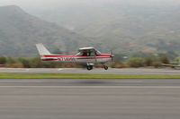N714HH @ SZP - 1977 Cessna 150M, Continental O-200 100 Hp, another landing Rwy 22 - by Doug Robertson