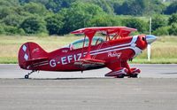 G-EFIZ @ EGFH - Visiting Pitts Special biplane. - by Roger Winser