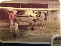 N7336D @ KUBS - Around 1974 time frame, left to right, Ted Siefring, Tere Siefring, and Fred Robinson - by Sean Siefring