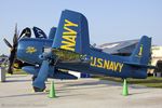 N68RW @ KOSH - Grumman F8F-2 Bearcat CN 1217761 in Blue Angels colors, N68RW - by Dariusz Jezewski  FotoDJ.com