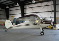 N2966N @ O22 - Locally-based 1947 Cessna 120 in hangar @ Columbia, CA - by Steve Nation
