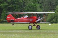 N4418 @ LFFQ - Curtiss Wright TRAVEL AIR 4000, Landing, La Ferté-Alais (LFFQ) air show 2016 - by Yves-Q