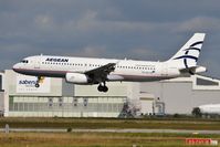 SX-DVJ @ LFBD - Aegean Airlines A3634 from Athens landing runway 23 - by JC Ravon - FRENCHSKY