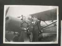 G-AKOU @ OLD - Family photo of my mother and grandmother ...I assume at Shuttleworth with G-AKOU - by Morris Brazier