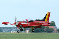ST-06 @ EHOW - SIAI-Marchetti SF.260M+ of the Belgian Air Force Red Devils demo team landing at Oostwold airfield, the Netherlands - by Van Propeller
