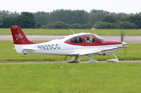 N925CC @ EGSH - Departing from Norwich. - by Graham Reeve