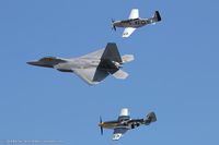 N51JB @ KOQU - Heritage Flight: F-22 Raptor and two P-51 Mustangs - by Dariusz Jezewski www.FotoDj.com