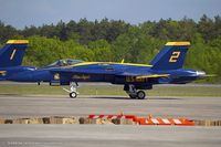 163768 @ KCEF - F/A-18C Hornet 163768 C/N 0848 from Blue Angels Demo Team  NAS Pensacola, FL - by Dariusz Jezewski www.FotoDj.com