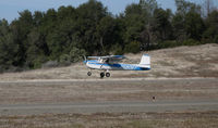 N5906T @ KAUN - Locally-based 1964 Cessna 150D landing @ Auburn Municipal Airport, CA - by Steve Nation