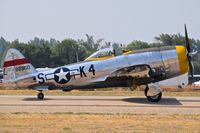 N47DM @ MAN - Landing roll out on RWY 29. P-47D Thunderbolt!!!! - by Gerald Howard