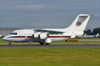 ZE701 @ EGCC - Royal Flight BAe146 departing MAN. - by FerryPNL