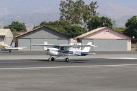 N5443L @ SZP - 1980 Cessna 152, Lycoming O-235 115 Hp, landing roll Rwy 22 - by Doug Robertson