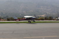 N3136J @ SZP - 1966 Cessna 150G, Continental O-200 100 Hp, takeoff climb Rwy 22 - by Doug Robertson