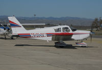 N9101W @ KPRB - Santa Maria, CA-based 1965 PiperPA-28-235 taxiing @ Paso Robles Municipal Airport, CA - by Steve Nation