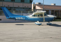 N1816J @ KPRB - Spokane, WA-based 1986 Cessna 182R Skylane visiting @ Paso Robles Municipal Airport, CA - by Steve Nation