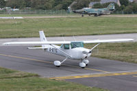 G-BTYC @ EGJJ - Taxiing to the aero club at Jersey; the Swedish Historic Flight Lansen & Tunan are about to launch for a display rehearsal in the background. - by alanh