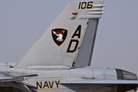 165663 @ KBOI - Tail feathers.  VFA-106 Gladiators, NAS Oceana, Virginia Beach, VA. - by Gerald Howard