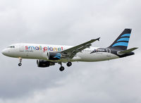 LY-ONJ @ LFBO - Landing rwy 32L in basic Afriqiyah c/s with Small Planet titles - by Shunn311