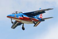 E68 @ LFBD - Dassault-Dornier Alpha Jet E (F-TEMO), Athos 08 of Patrouille de France 2017, Bordeaux-Mérignac Air Base 106 (LFBD-BOD) Open day 2017 - by Yves-Q