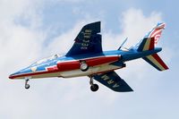 E79 @ LFBD - Dassault-Dornier Alpha Jet E (F-TENA), Athos 5 of Patrouille de France 2017, On final rwy 23, Bordeaux-Mérignac Air Base 106 (LFBD-BOD) open day 2017 - by Yves-Q